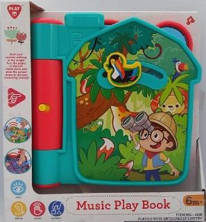 Obrázek z Knížka hrací edukační safari plast na baterie se zvukem v krabičce 21x23x5cm 6m+ 